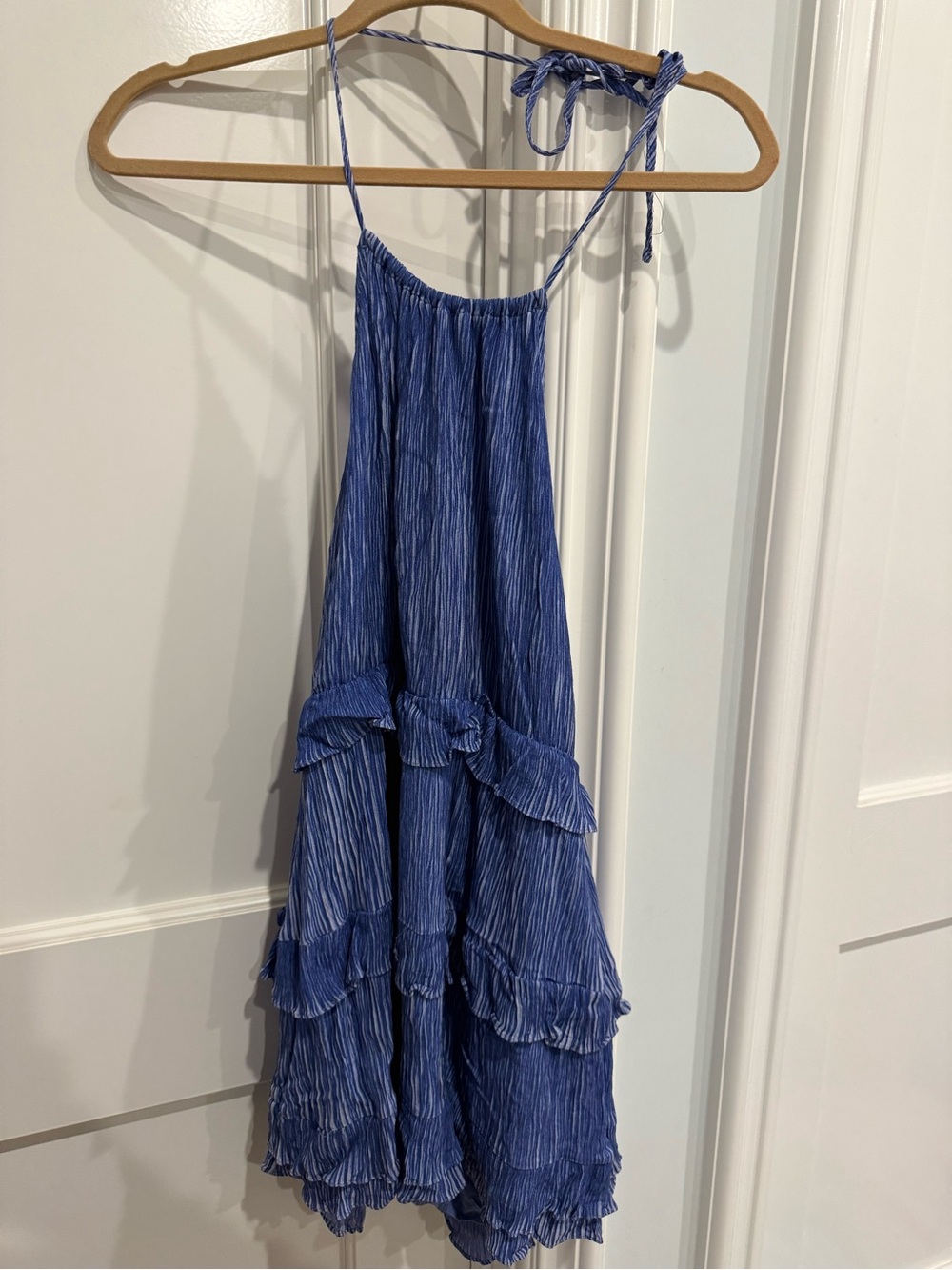 Lulu's Blue Tiered Ruffle Sun Dress